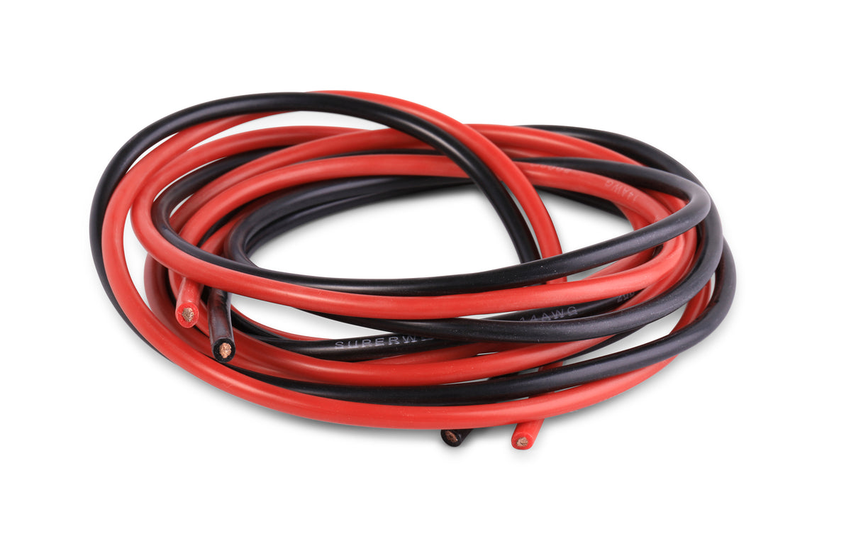 12AWG Hook up Wire Kit - 600V Tinned Stranded Silicone Wire of 2 Different  Colors x 3m (